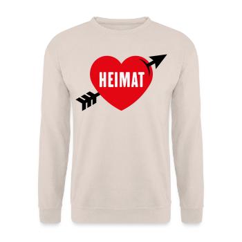 Heimatliebe (Heimat, Heimatland, Heimatstadt / 3C) - Unisex Pullover - Sand - Vorne - Alina (178cm) & Michal (187cm)