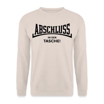 Abschluss In Der Tasche! (Schulabschluss Konkav B) - Unisex Pullover - Sand - Vorne - Alina (178cm) & Michal (187cm)