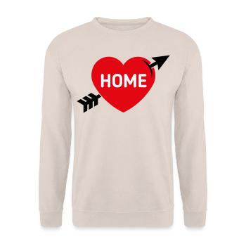 I Love My Home (Home Country / Hometown / 3C) - Unisex Sweatshirt - sand - Front - Alina (178cm) & Michal (187cm)