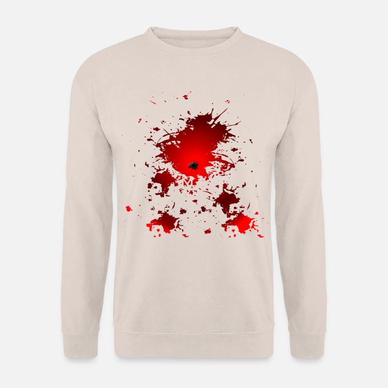 HALLOWEEN KOSTÜM EINSCHLUSSLOCH BLUT - Unisex Pullover - Sand