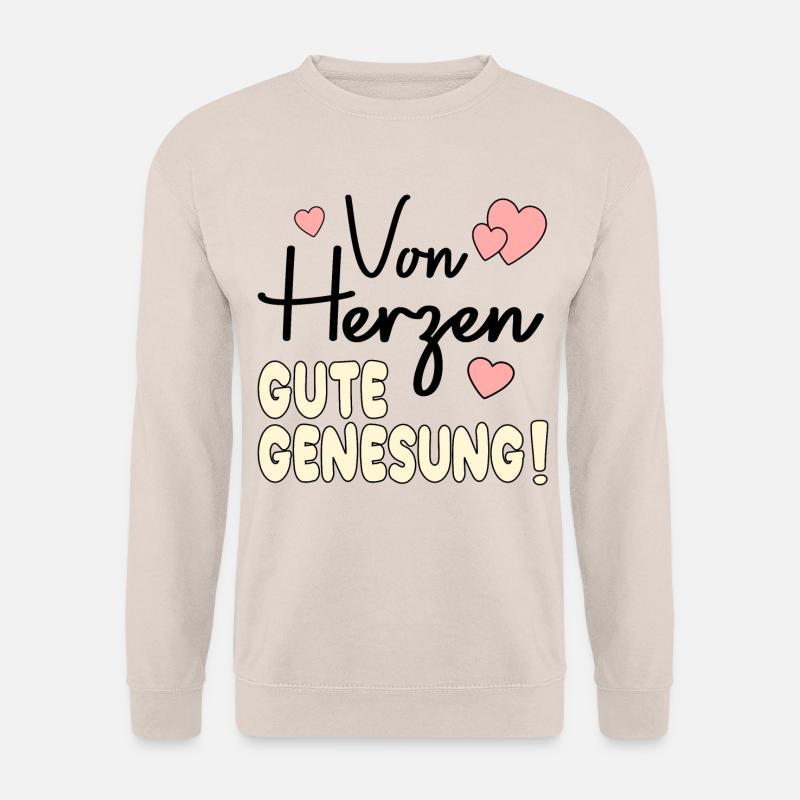 Genesungswünsche HERZ - Unisex Pullover - Sand