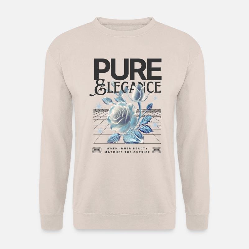 Pure & Elegance – Cyber-Rose Ästhetik - Unisex Pullover - Sand