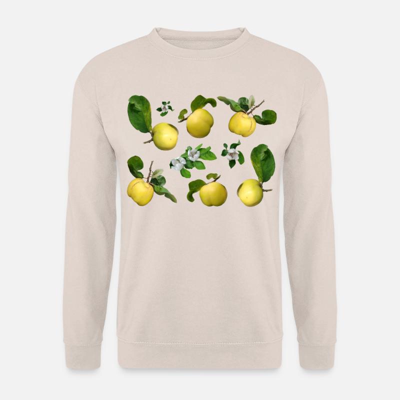 Quitten mit Quittenblüten - Unisex Pullover - Sand