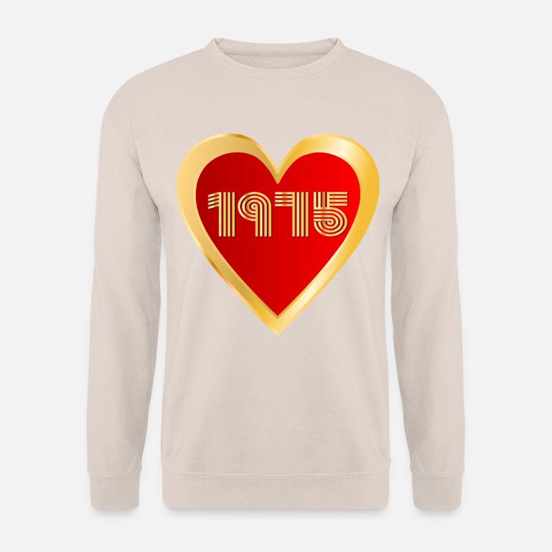 Herz 51. Geburtstag 1975 - Unisex Pullover - Sand