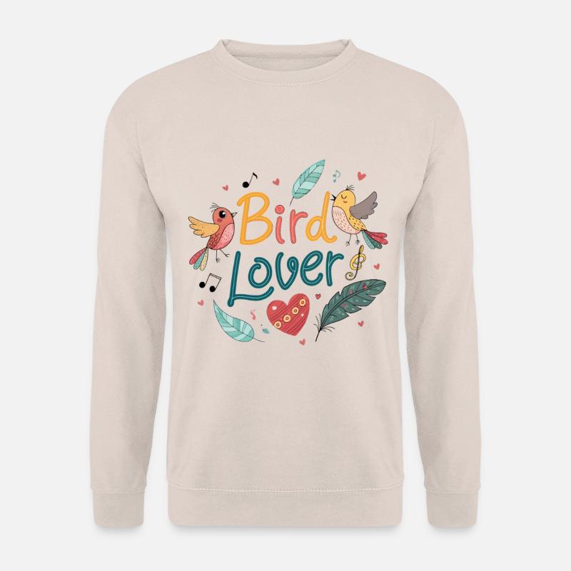 Liebesvögel, buntes Design - Unisex Pullover - Sand