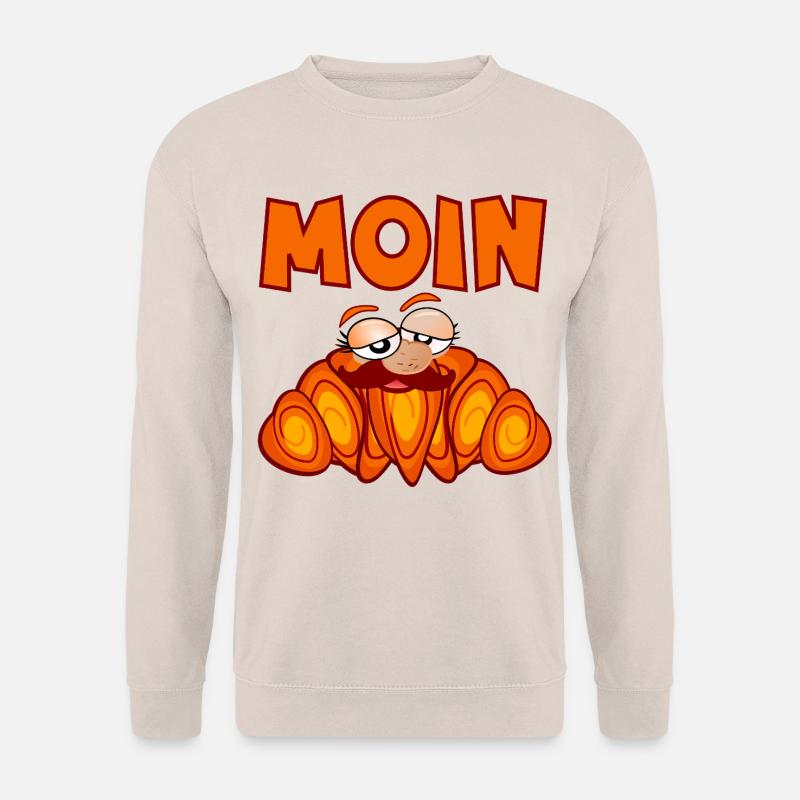 MOIN FRANZBRÖTCHEN SCHNURRBART MANN - Unisex Pullover - Sand