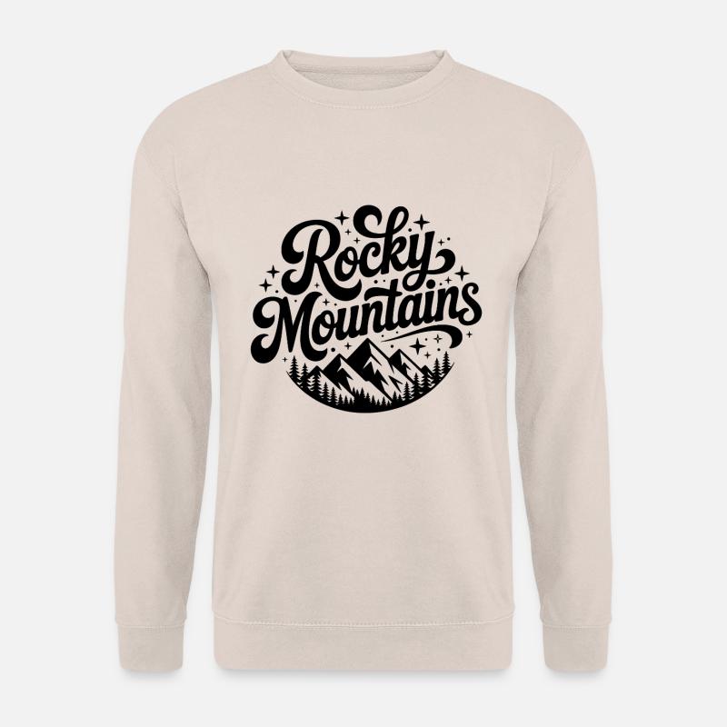 Rocky Mountains - Souvenir-Design - Unisex Pullover - Sand