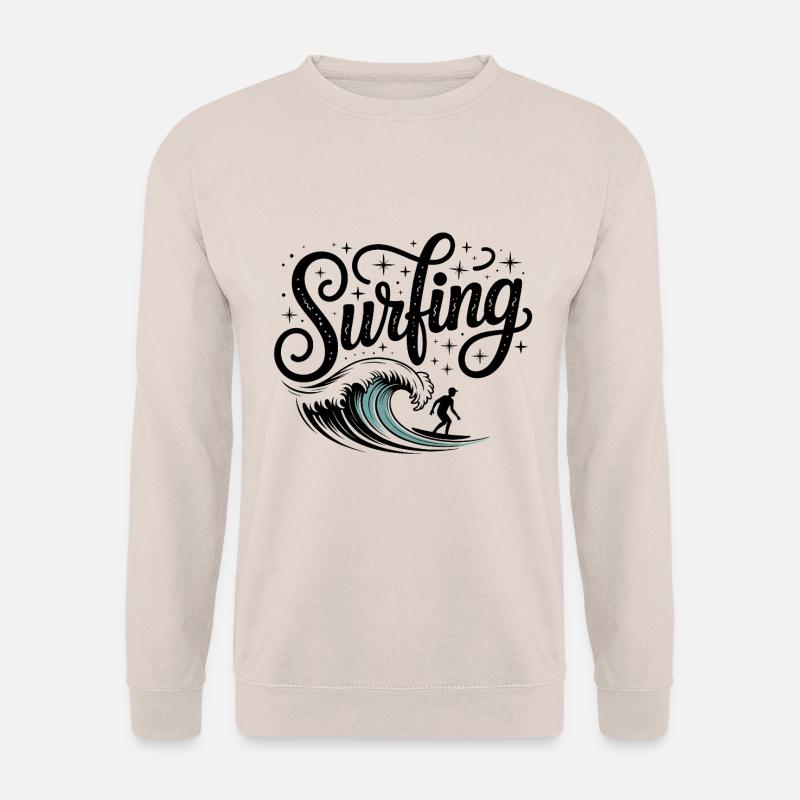 Surfen - Cooles Surfer-Logo - Unisex Pullover - Sand