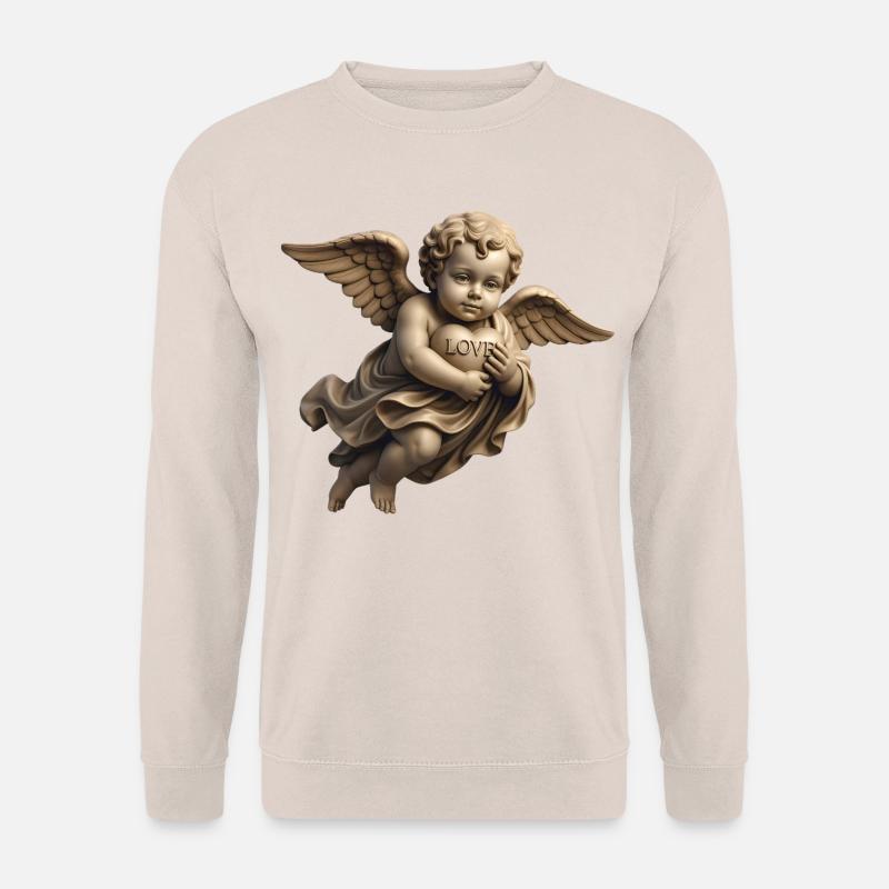 CUPID CHERUB #1 – Frieden & Liebe - Unisex Pullover - Sand