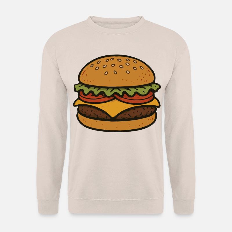 Comical hamburger - Unisex Sweatshirt - sand