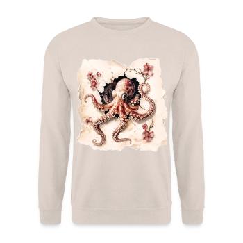 Pieuvre - Sweat-shirt Unisexe - sable - Devant - Alina (178cm) & Michal (187cm)