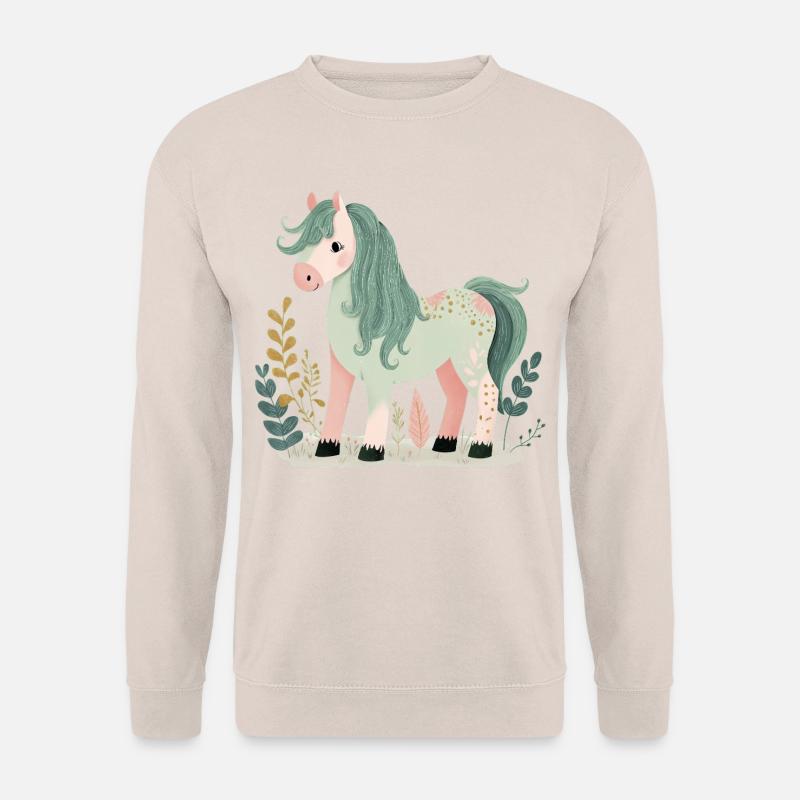 Niedliches Pony Pferd - Unisex Pullover - Sand