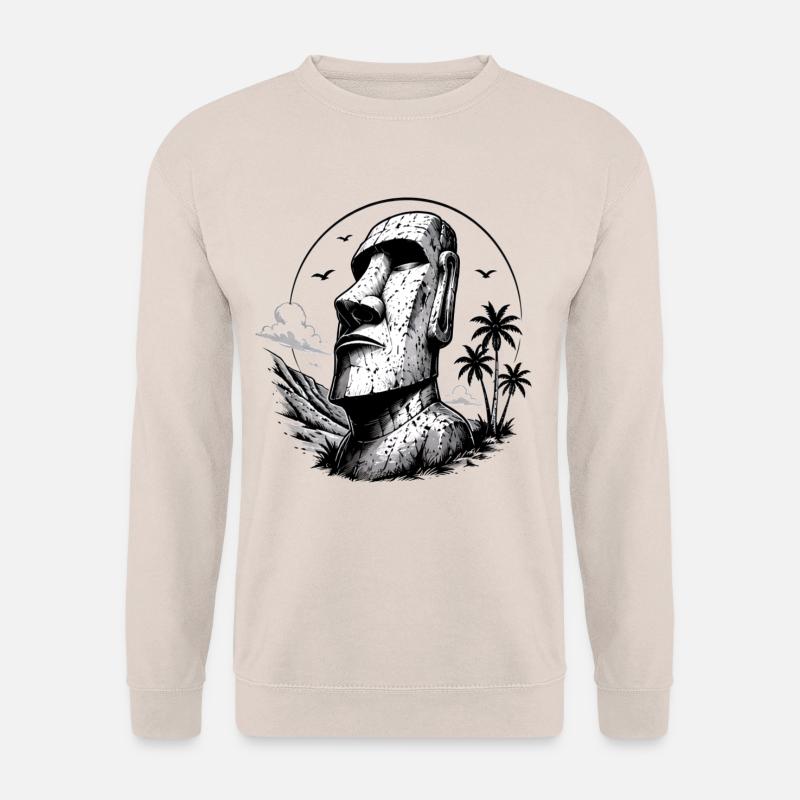 Moai Osterinsel Statue  - Unisex Pullover - Sand