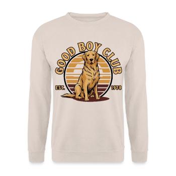 Golden Retriever Club - Unisex Pullover - Sand - Vorne - Alina (178cm) & Michal (187cm)