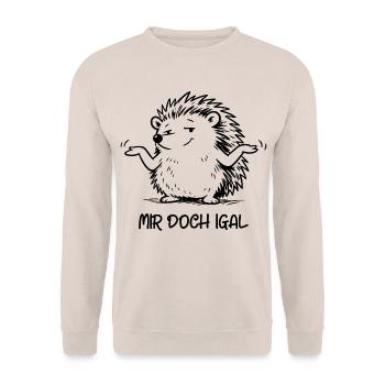 Igel egal - Mir doch igal - Unisex Pullover - Sand - Vorne - Alina (178cm) & Michal (187cm)