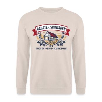 Banater Schwaben | Tradition Heimat Verbundenheit - Unisex Pullover - Sand - Vorne - Alina (178cm) & Michal (187cm)