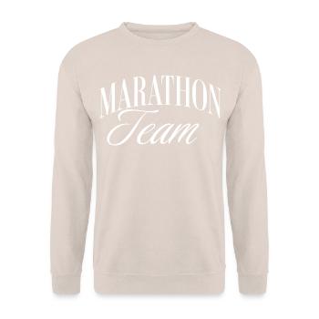 Marathon Team - Unisex Pullover - Sand - Vorne - Alina (178cm) & Michal (187cm)