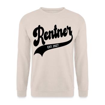 Abschied Rentner 2027 - Unisex Pullover - Sand - Vorne - Alina (178cm) & Michal (187cm)
