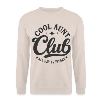 Cool Aunt Club - Unisex Pullover - Sand - Vorne - Alina (178cm) & Michal (187cm)