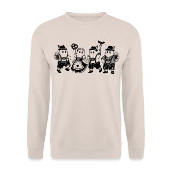 Bayerische Geister - Unisex Pullover - Sand - Vorne - Alina (178cm) & Michal (187cm)