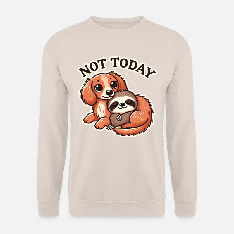 Dackel mit Faultier - Unisex Pullover - Sand