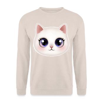 Kitten 😻 - Unisex Sweatshirt - sand - Front - Alina (178cm) & Michal (187cm)