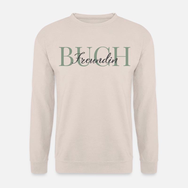 Buchfreundin grün-grau - Unisex Pullover - Sand