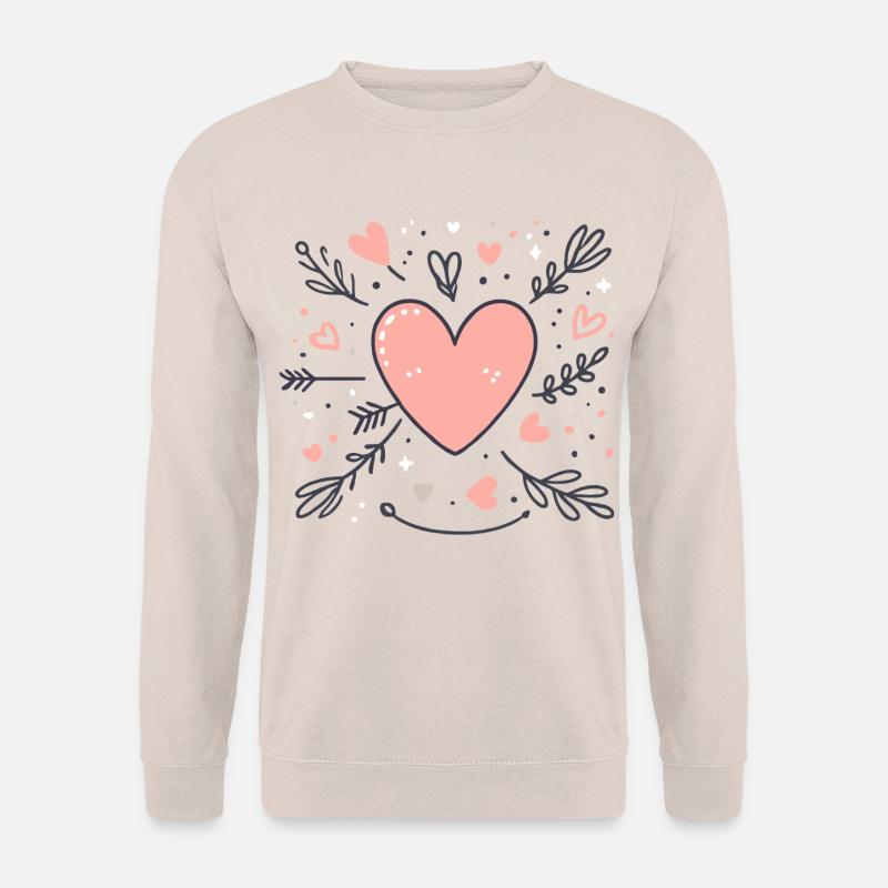 Valentinstag Herzen - Unisex Pullover - Sand