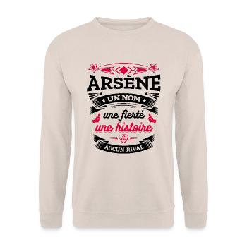 ARSÈNE UN NOM UNE FIERTÉ AUCUN RIVAL - Sweat-shirt Unisexe - sable - Devant - Alina (178cm) & Michal (187cm)
