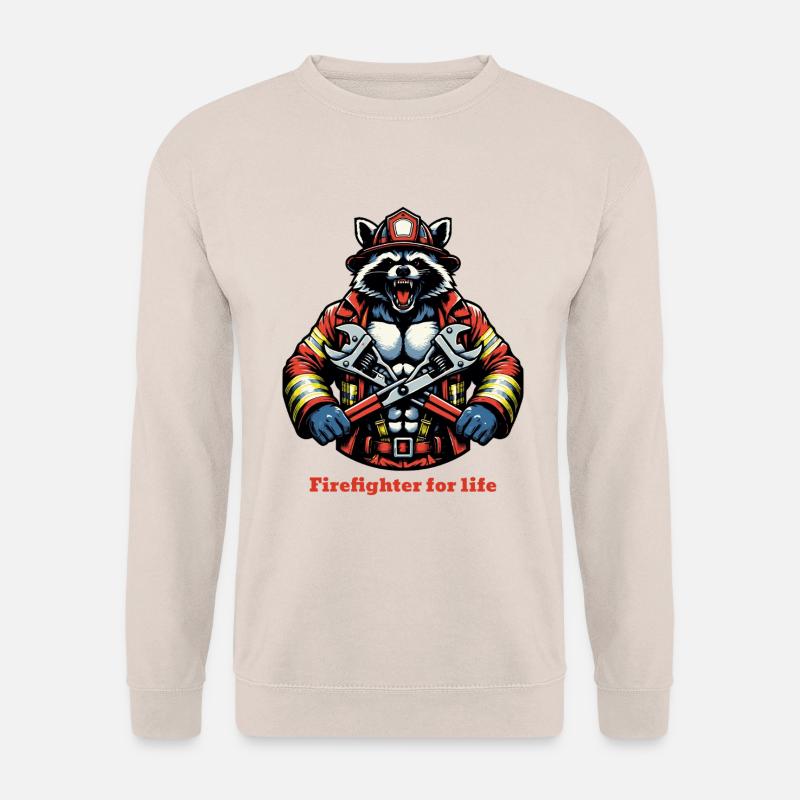 Feuerwehr Waschbär - Unisex Pullover - Sand