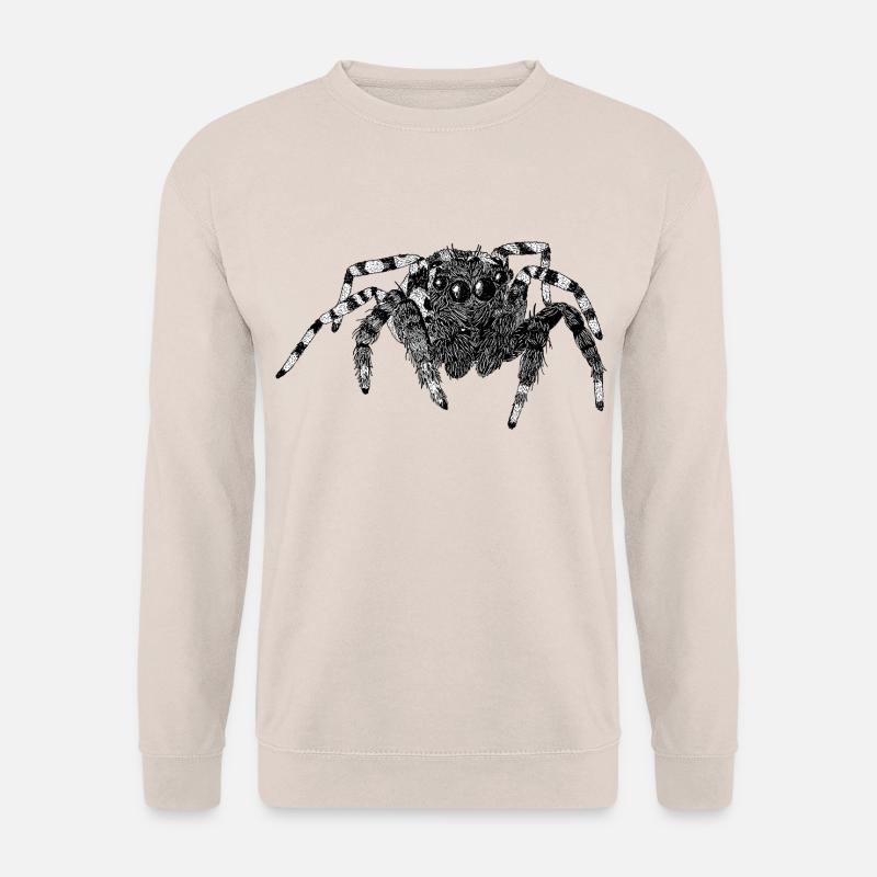 Springspinne niedliche Spinne Phidippus Arachnide - Unisex Pullover - Sand