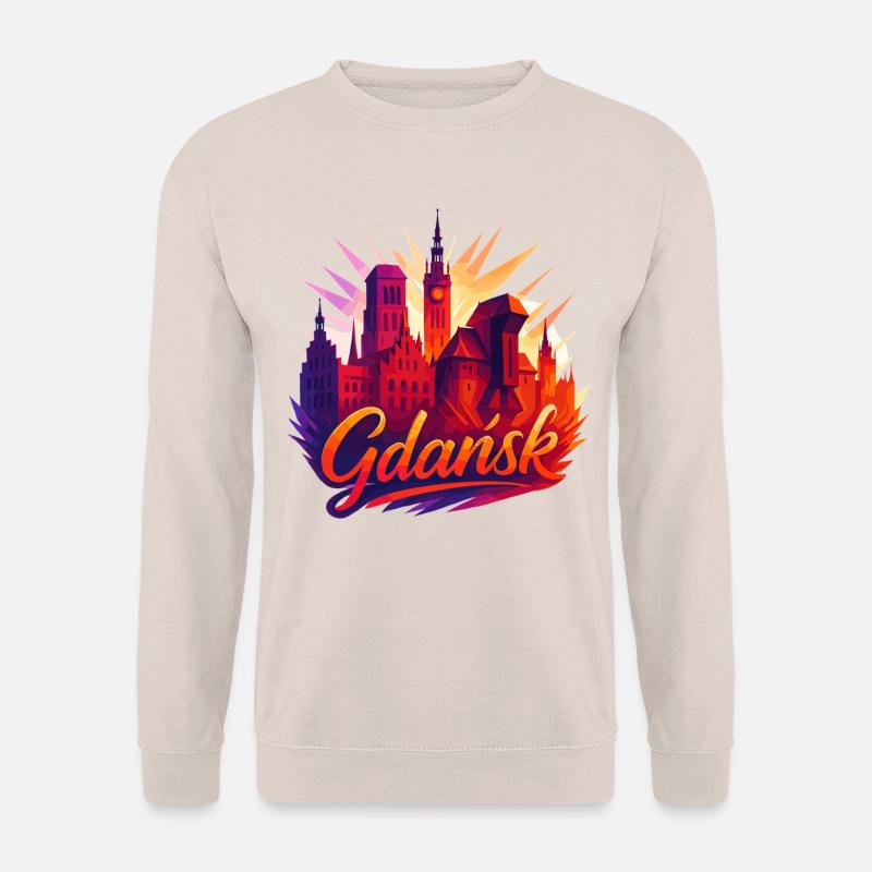 Danzig Gdańsk Goldene Stadt Ostsee Polen Geschenk - Unisex Pullover - Sand