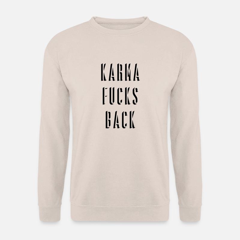 Karma Fucks Back - Shadow Backprint - Unisex Pullover - Sand