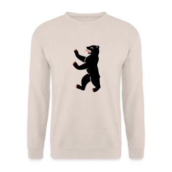 Berliner Bär - Unisex Pullover - Sand - Vorne - Alina (178cm) & Michal (187cm)