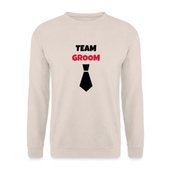 Marriage Wedding Bride Groom Hochzeit Mariage Love - Unisex Sweatshirt - sand - Front - Alina (178cm) & Michal (187cm)
