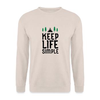 Keep Life Simple - Unisex Pullover - Sand - Vorne - Alina (178cm) & Michal (187cm)