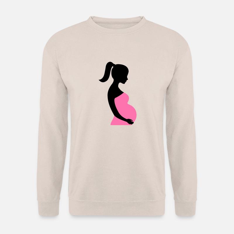 Schwangere Silhouette - Unisex Pullover - Sand