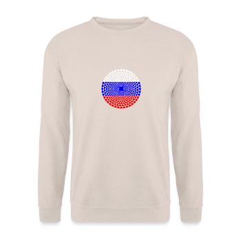 Russie Russie Россия Love Heart Mandala - Sweat-shirt Unisexe - sable - Devant - Alina (178cm) & Michal (187cm)