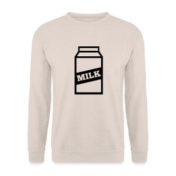 Milch Kuh - Unisex Pullover - Sand - Vorne - Alina (178cm) & Michal (187cm)