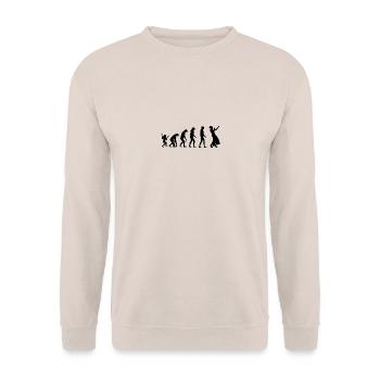 Evolution Sängerin - Unisex Pullover - Sand - Vorne - Alina (178cm) & Michal (187cm)