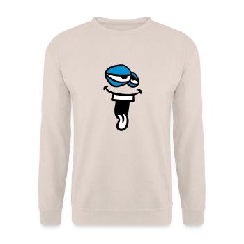 visage drôle monstre tête clipart drôle bande dessinée c - Sweat-shirt Unisexe - sable - Devant - Alina (178cm) & Michal (187cm)