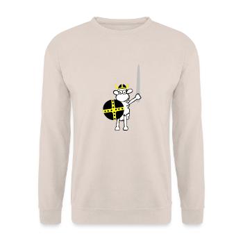 wikinger3 - Unisex Pullover - Sand - Vorne - Alina (178cm) & Michal (187cm)