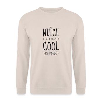 Niece Nichte Nièce Baby Bébé Family - Unisex Sweatshirt - sand - Front - Alina (178cm) & Michal (187cm)