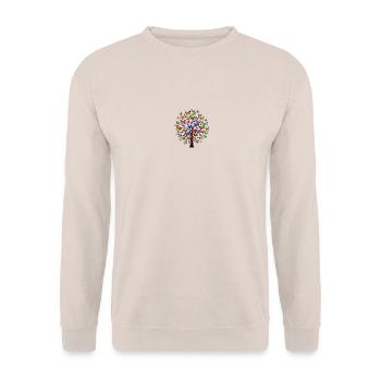 Ein Baum aus Schmetterlingen - Unisex Pullover - Sand - Vorne - Alina (178cm) & Michal (187cm)
