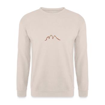 Dolomiten Drei Zinnen Abendrot Glühen - Unisex Pullover - Sand - Vorne - Alina (178cm) & Michal (187cm)