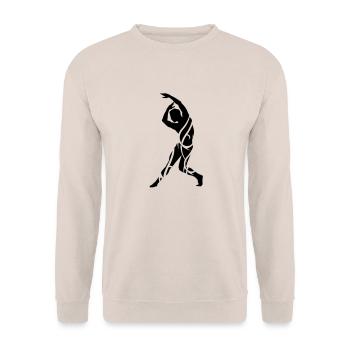 Danse mâle tribal de - Sweat-shirt Unisexe - sable - Devant - Alina (178cm) & Michal (187cm)