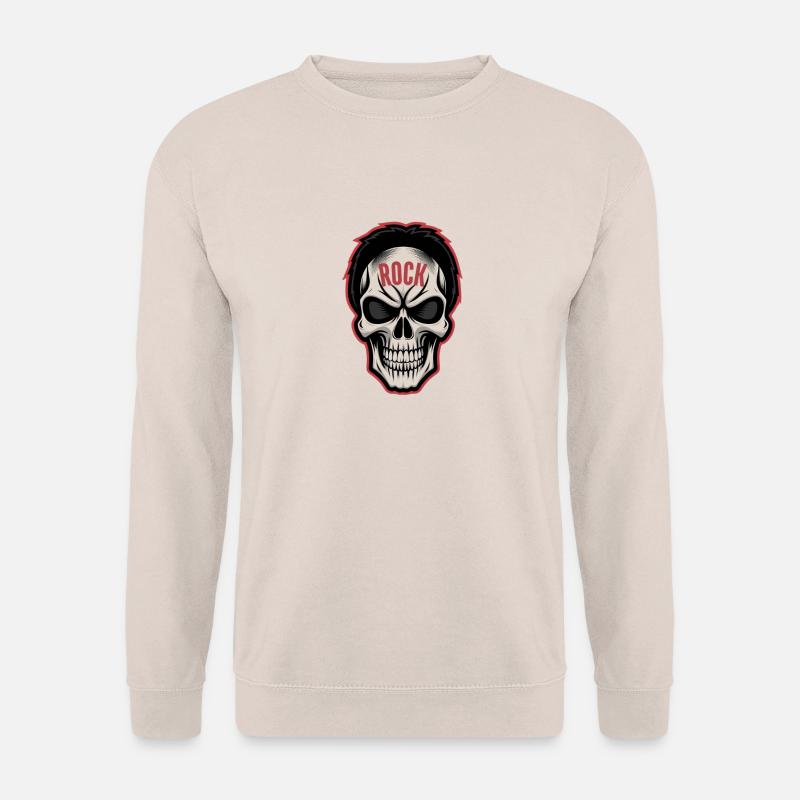 Rockmusik Totenkopf - Unisex Pullover - Sand