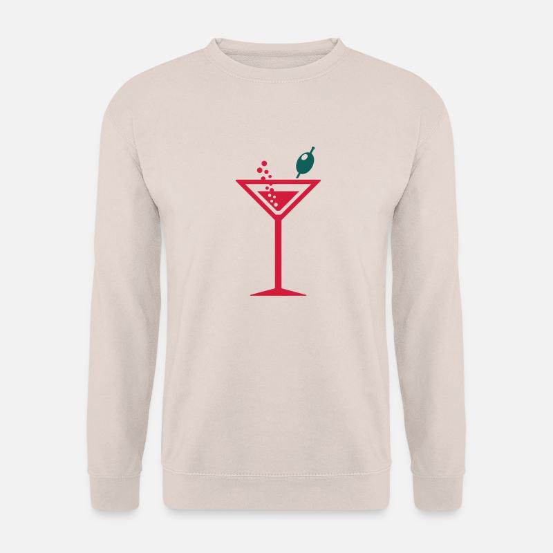 Cocktail mit Olive - Unisex Pullover - Sand