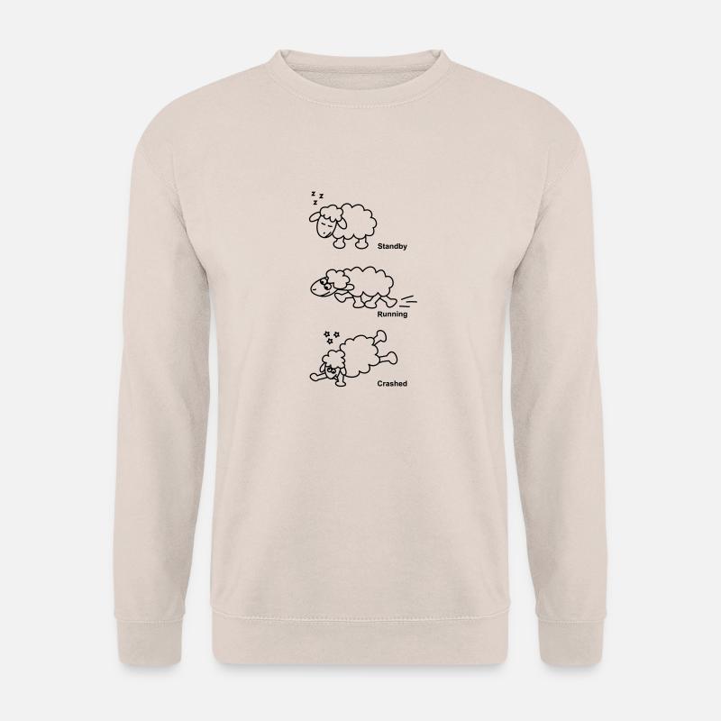 Schaf Standby Running Crashed - Unisex Pullover - Sand