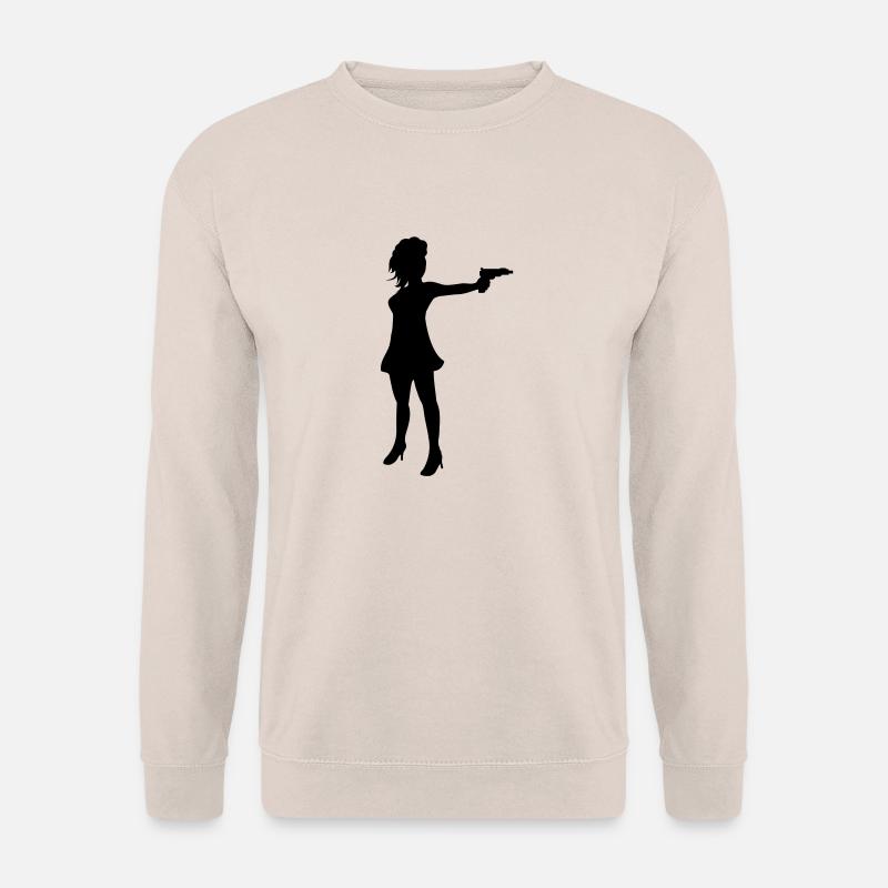 luder mit knarre - Unisex Pullover - Sand
